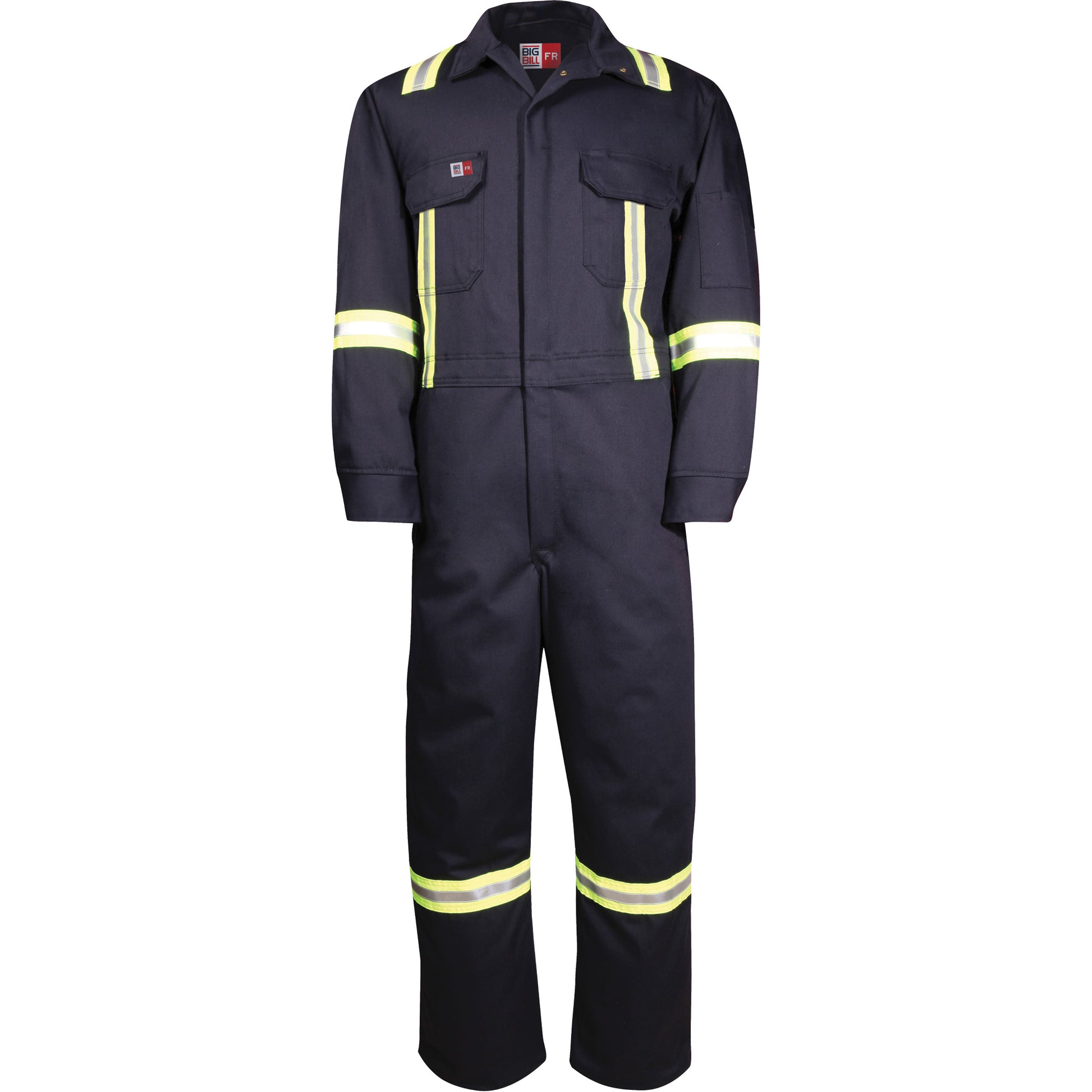 Big Bill Westex™ UltraSoft® Deluxe Coveralls with Reflective Material, Size 64, Navy Blue, 8.7 cal/cm²