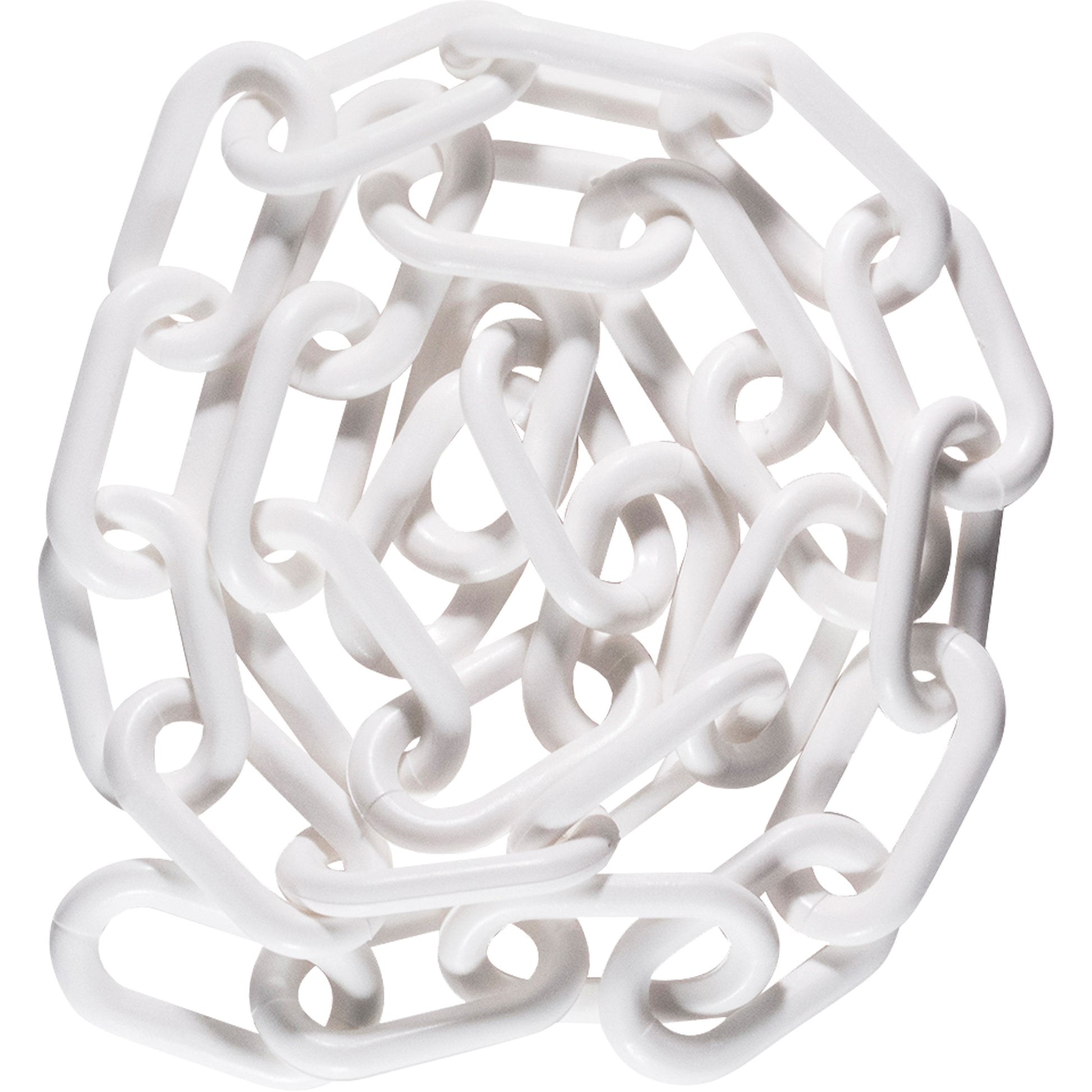 Mr. Chain 25' Plastic Chain Barrier, White