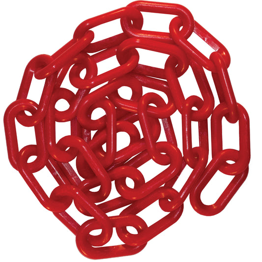 Mr. Chain 25' Plastic Chain Barrier, Red