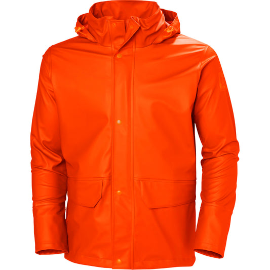 Helly Hansen Gale Rain Jacket, Polyester/Polyurethane, Large, Orange