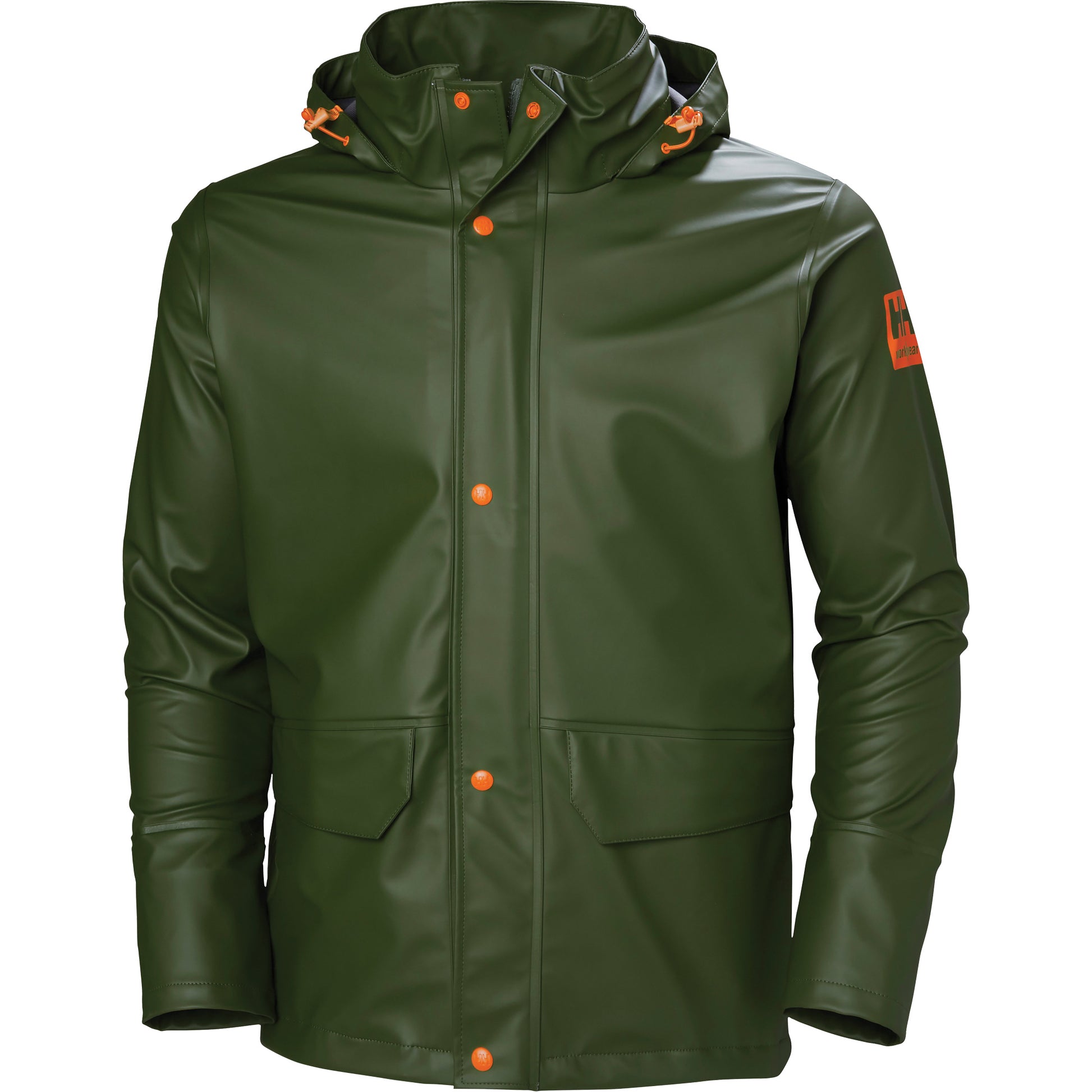 Helly Hansen Gale Rain Jacket, Polyester/Polyurethane, X-Large, Green