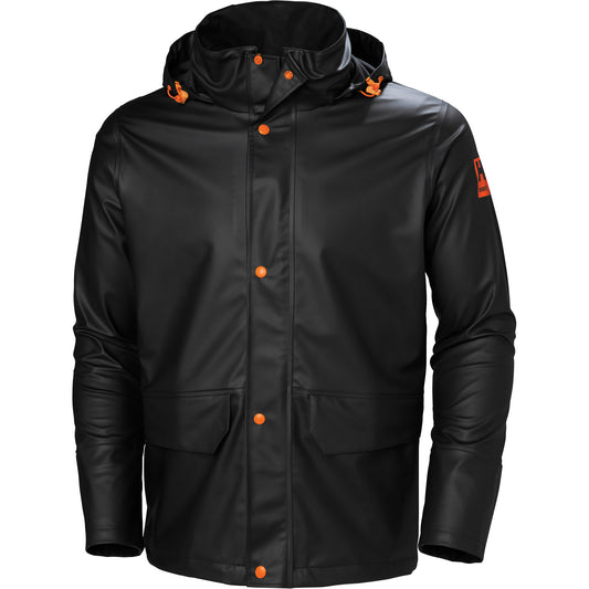 Helly Hansen Gale Rain Jacket, Polyester/Polyurethane, 3X-Large, Black