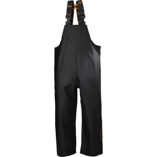 Helly Hansen Gale Rain Bib Pants, Medium, Polyester, Black