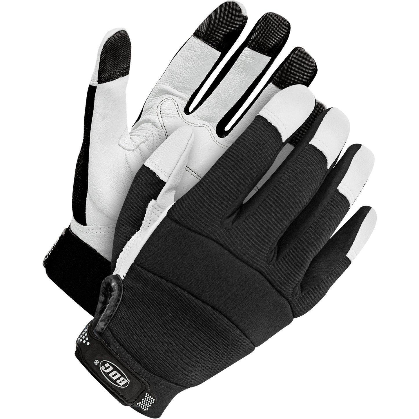 Bob Dale Gloves Mechanic's Gloves, Grain Leather Palm, Size X-Large