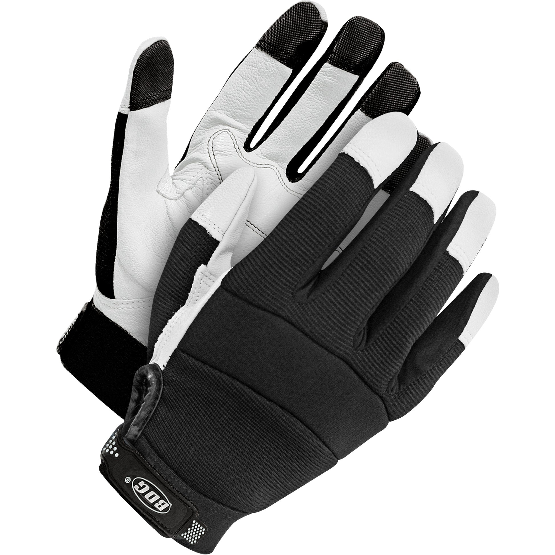 Bob Dale Gloves Mechanic's Gloves, Grain Leather Palm, Size X-Large