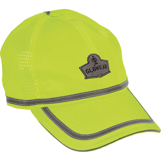 Ergodyne GloWear® 8930 High Visibility Baseball Cap, High Visibility Lime-Yellow, Polyester