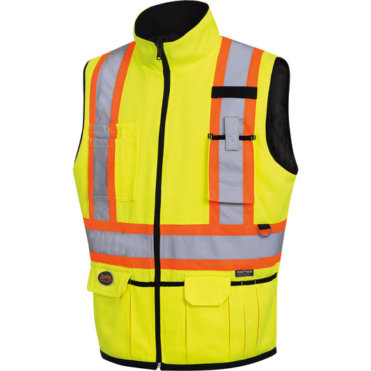 Pioneer 6689 High Visibility Vest, High Visibility Lime-Yellow, 2X-Large, Polyester