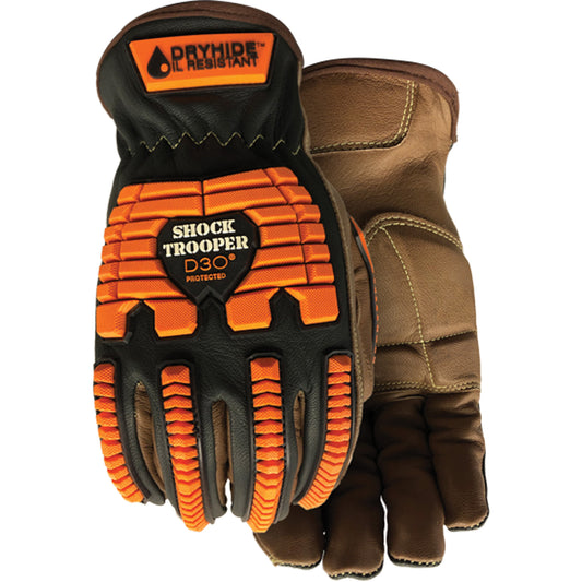 Watson Gloves 5785 Shock Trooper Gloves, 3X-Large, Goatskin Palm, Slip-On Cuff