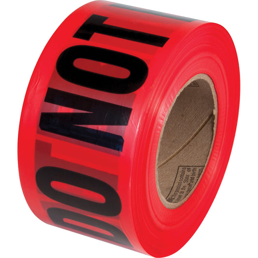 Incom Top Tape & Label PrimeGuard™ "Danger Do Not Enter" Barricade Tape, English, 3" W x 1000' L, Black on Red