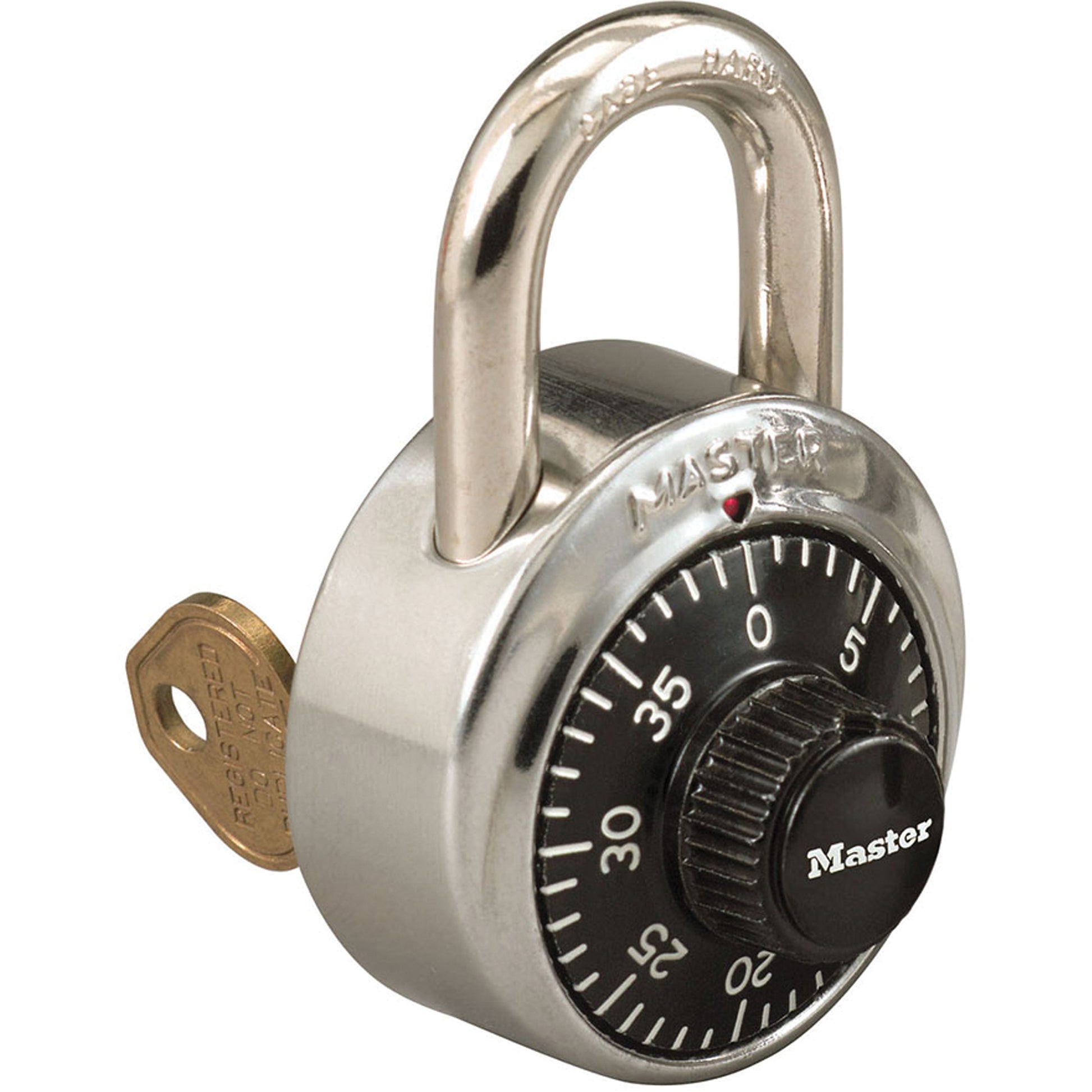Master Lock 1525 Series Padlock with Key Control, Combination, Stainless Steel, 1-7/8" Width