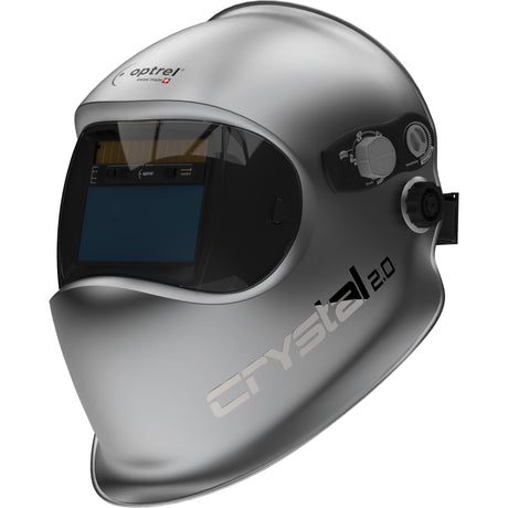 Crystal 2.0 Auto Darkening Welding Helmet, 3.94" L x 1.97" W View Area, 2/4 - 12 Shade Range, Silver