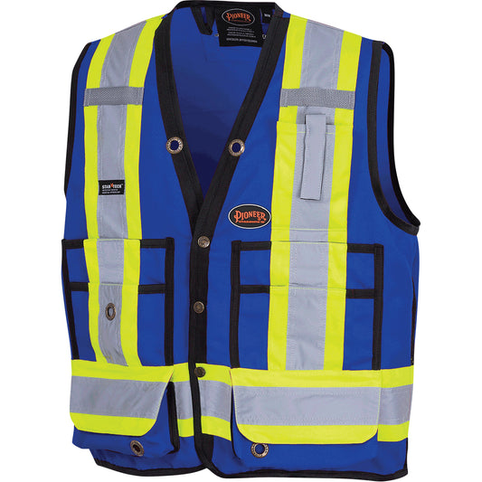 Pioneer 6692N Surveyor's Safety Vest, Royal Blue, 3X-Large, Polyester