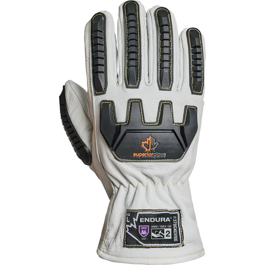 Superior Glove Works Ltd. Endura® 378GKGVBE Cut & Impact Resistant Gloves, X-Small, Goatskin Palm, Driver Cuff