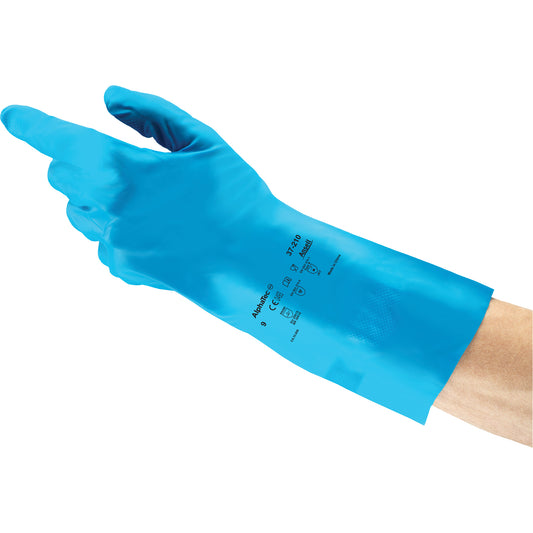 Ansell AlphaTec® 37-210 UltraGrip™ Reusable Gloves, Size 7, 12.6" L, Nitrile, 8-mil