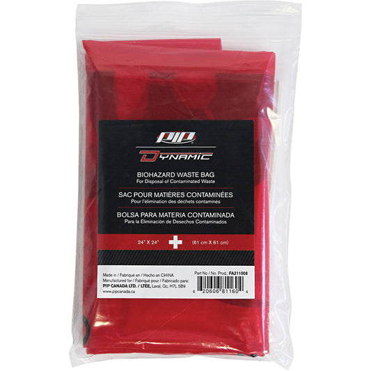 Dynamic™ Hazardous Waste Bags, Infectious Waste, 24" L x 24" W, 12 microns