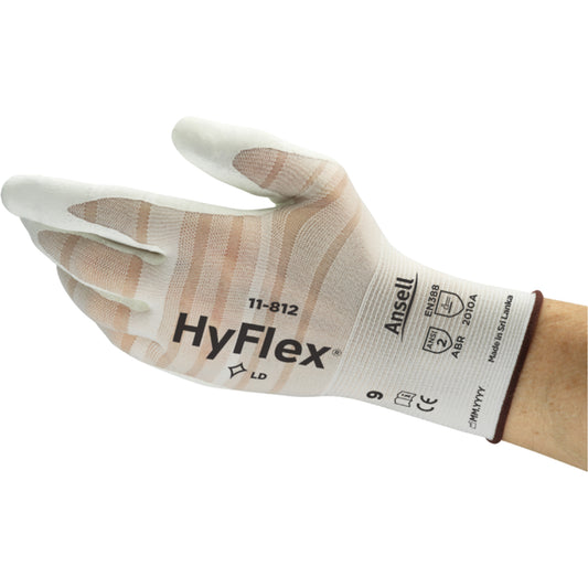 Ansell Hyflex® 11-812 Gloves, 8, Foam Nitrile Coating, 18 Gauge, Nylon/Spandex Shell