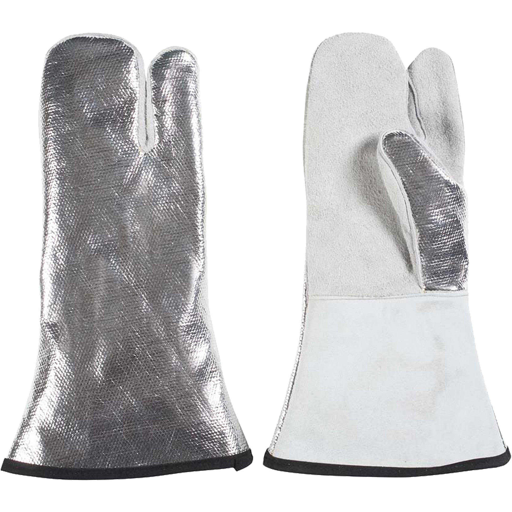 Natpro One Finger Heat Resistant Mitt, Aluminized/Kevlar®/Leather, One Size, Protects Up To 650°F (343°C)