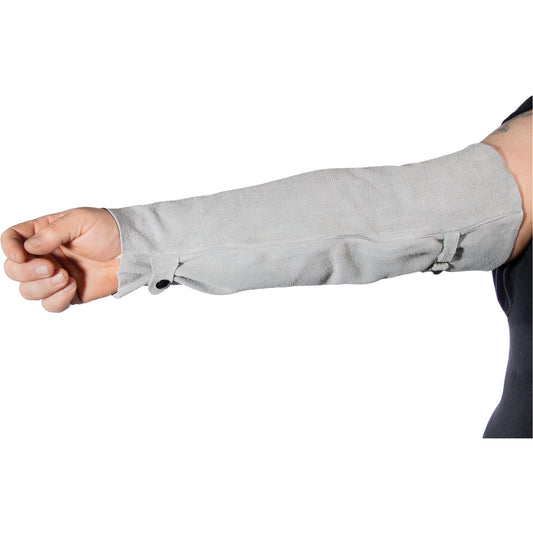 Natpro Welder's Heat Resistant Sleeves, 24" L, Pearl Grey