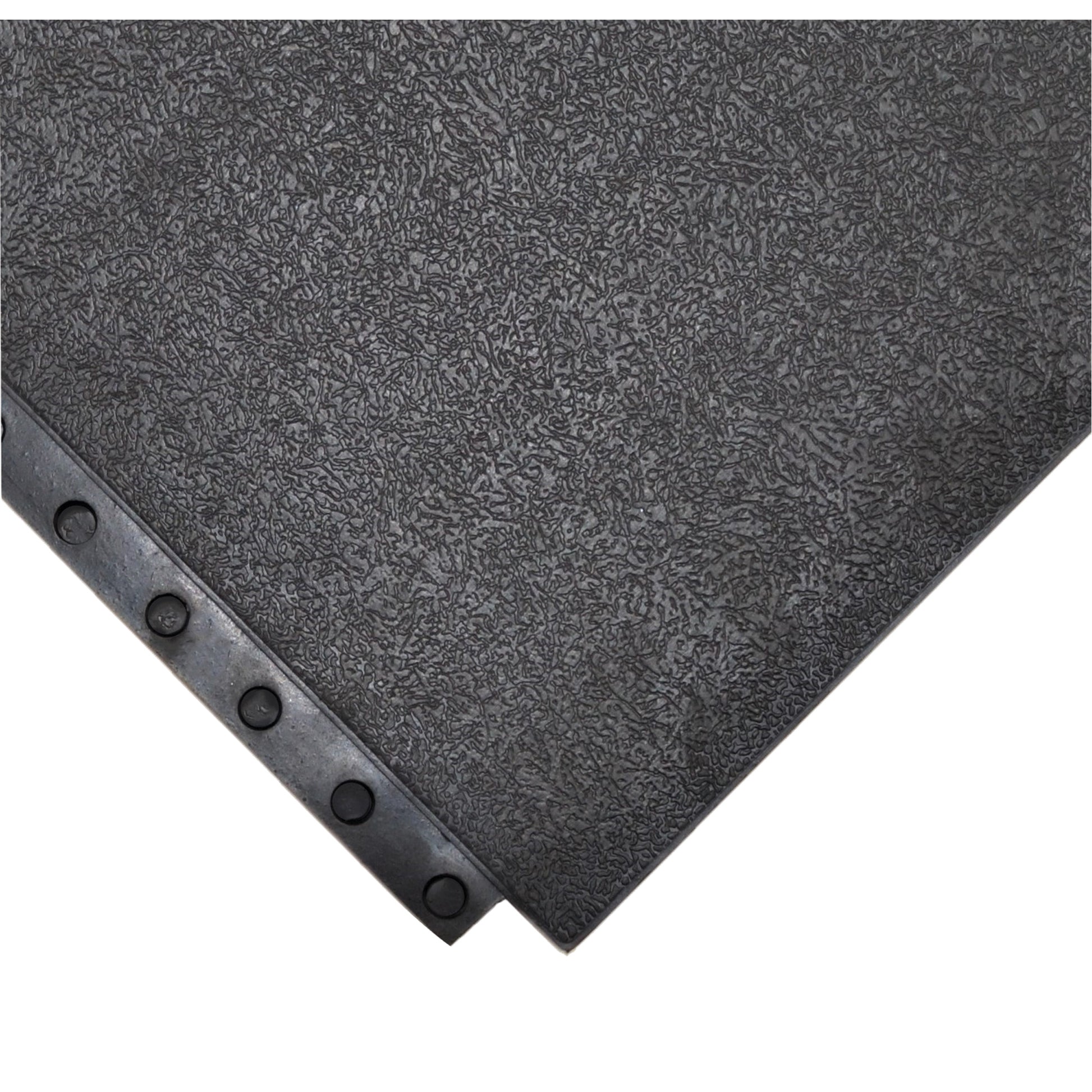 Wearwell 24/Seven® Locksafe® Anti-Fatigue Mat, Smooth, 3' x 3' x 5/8", Black, Natural Rubber