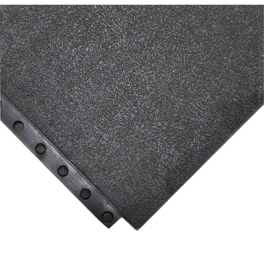 Wearwell 24/Seven® Locksafe® Anti-Fatigue Mat, Smooth, 3' x 3' x 5/8", Black, Nitrile