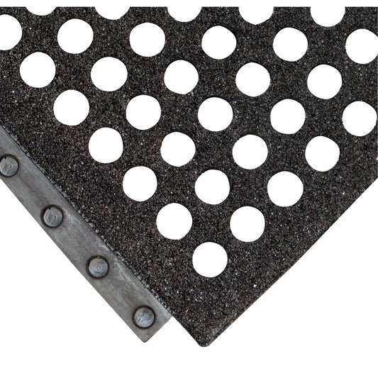 Wearwell 24/Seven® Locksafe® Anti-Fatigue Mat, Honeycomb, 3' x 3' x 5/8", Black, Natural Rubber