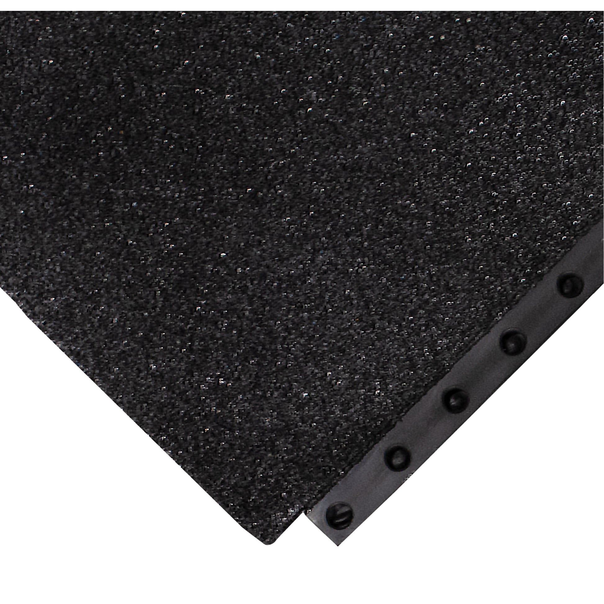 Wearwell 24/Seven® Locksafe® Anti-Fatigue Mat, Textured, 3' x 3' x 5/8", Black, Nitrile