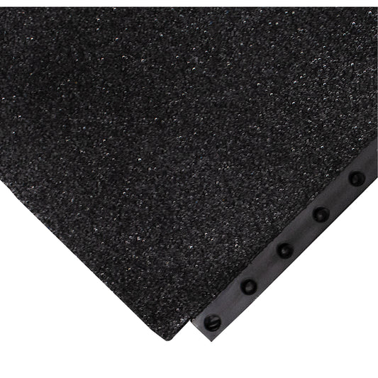 Wearwell 24/Seven® Locksafe® Anti-Fatigue Mat, Textured, 3' x 3' x 5/8", Black, Nitrile