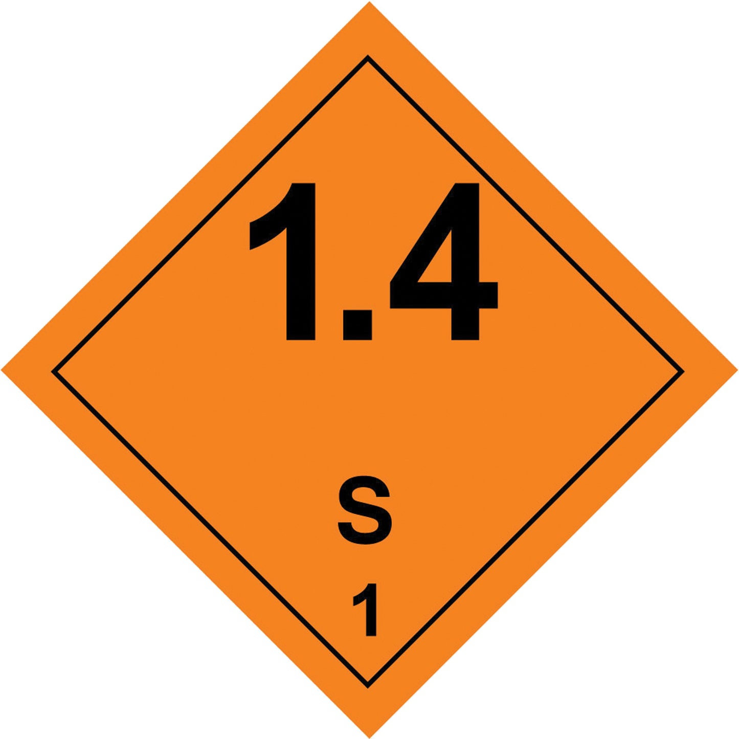Hazardous Material Handling Labels, 4" L x 4" W, Black on Orange