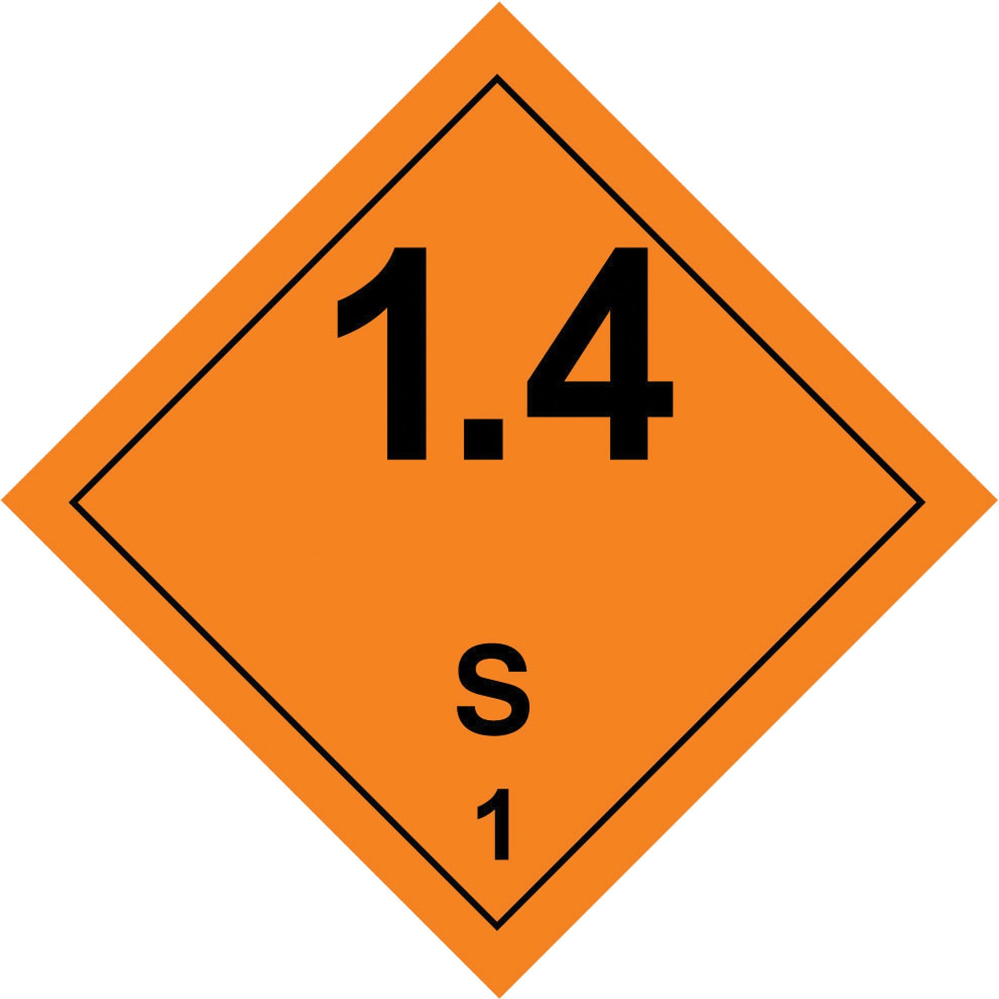 Hazardous Material Handling Labels, 4" L x 4" W, Black on Orange