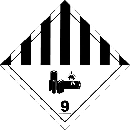 DOT Hazardous Material Handling Labels, 4" L x 4" W, Black on White