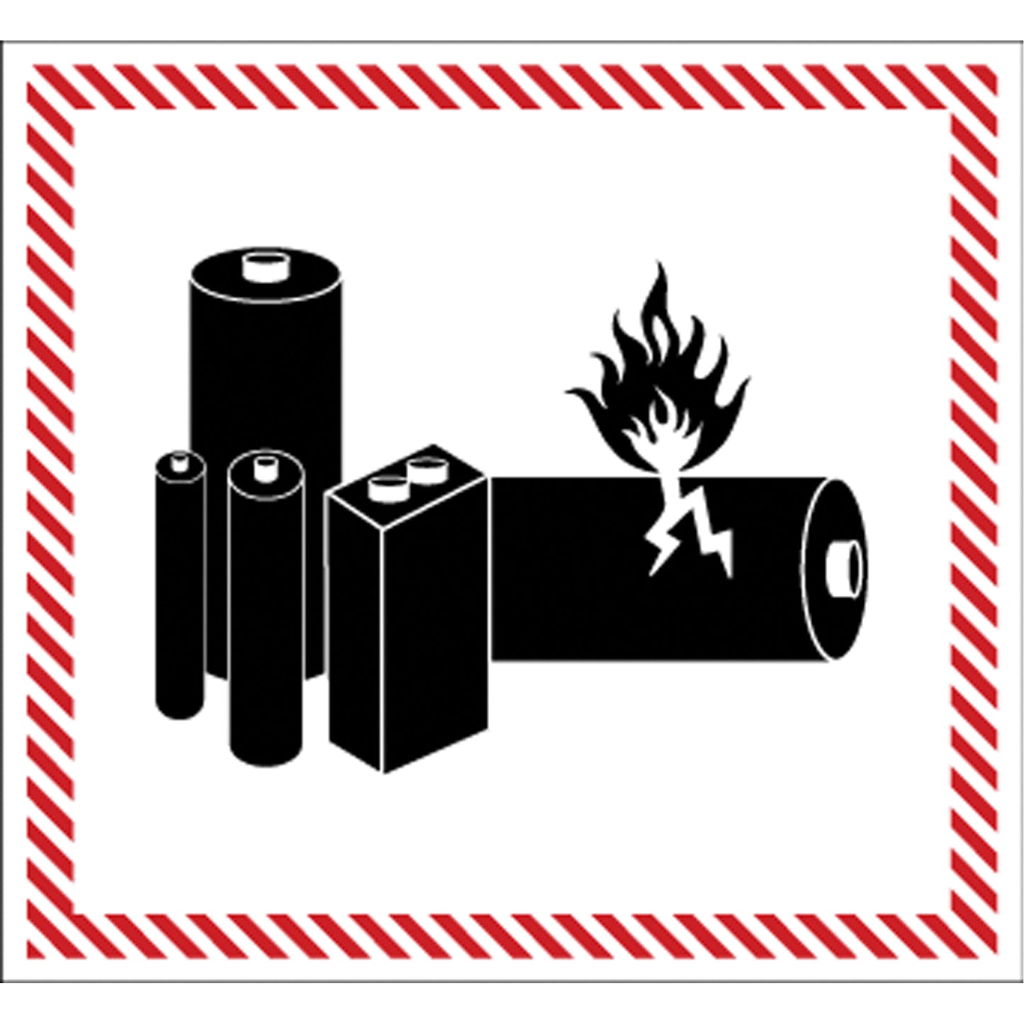 Hazardous Material Handling Labels, 4-1/2" L x 5-1/2" W, Black on Red