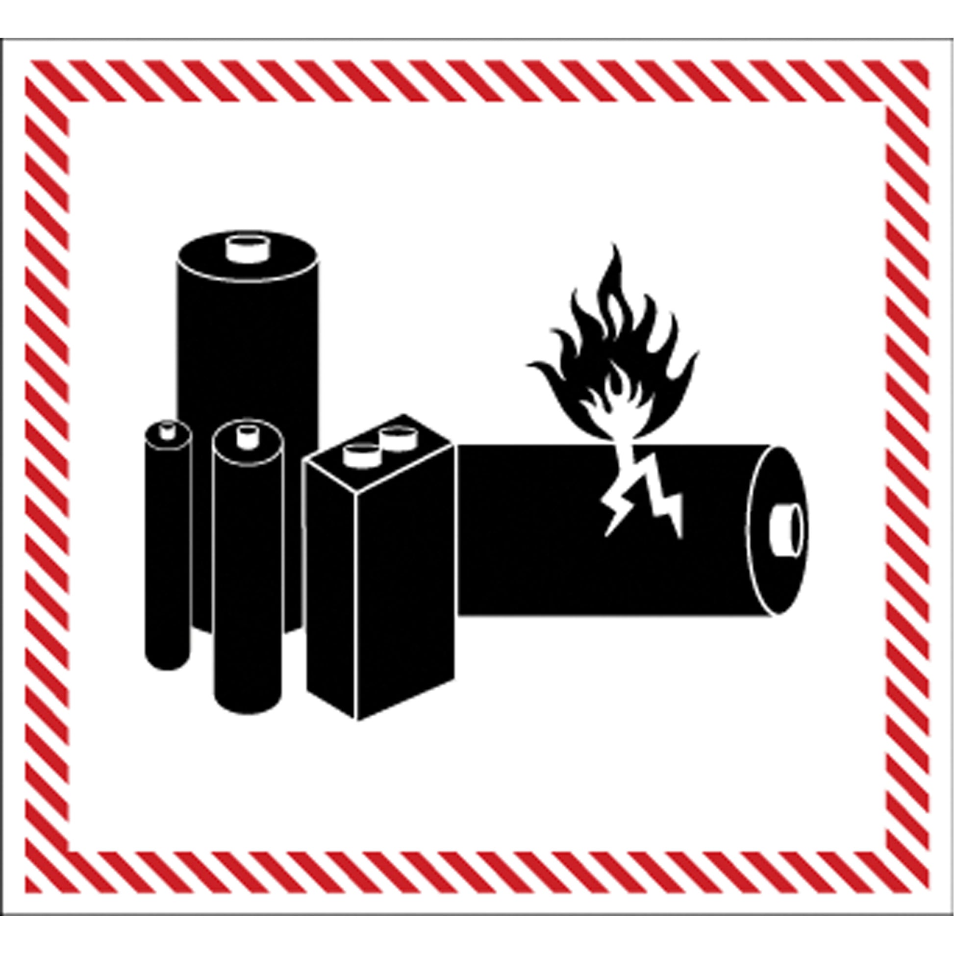 Hazardous Material Handling Labels, 4-1/2" L x 5-1/2" W, Black on Red