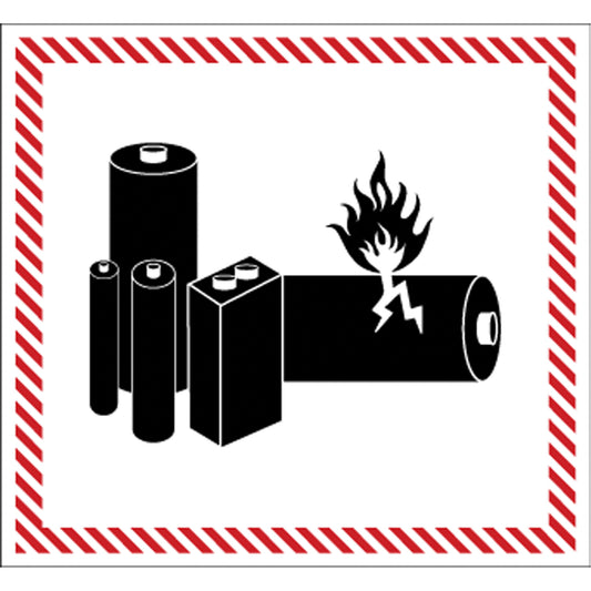 Hazardous Material Handling Labels, 4-1/2" L x 5-1/2" W, Black on Red