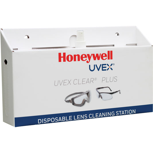 Honeywell Uvex® Clear® Plus Disposable Lens Cleaning Station, Cardboard, 16" L x 3.19" D x 9.25" H