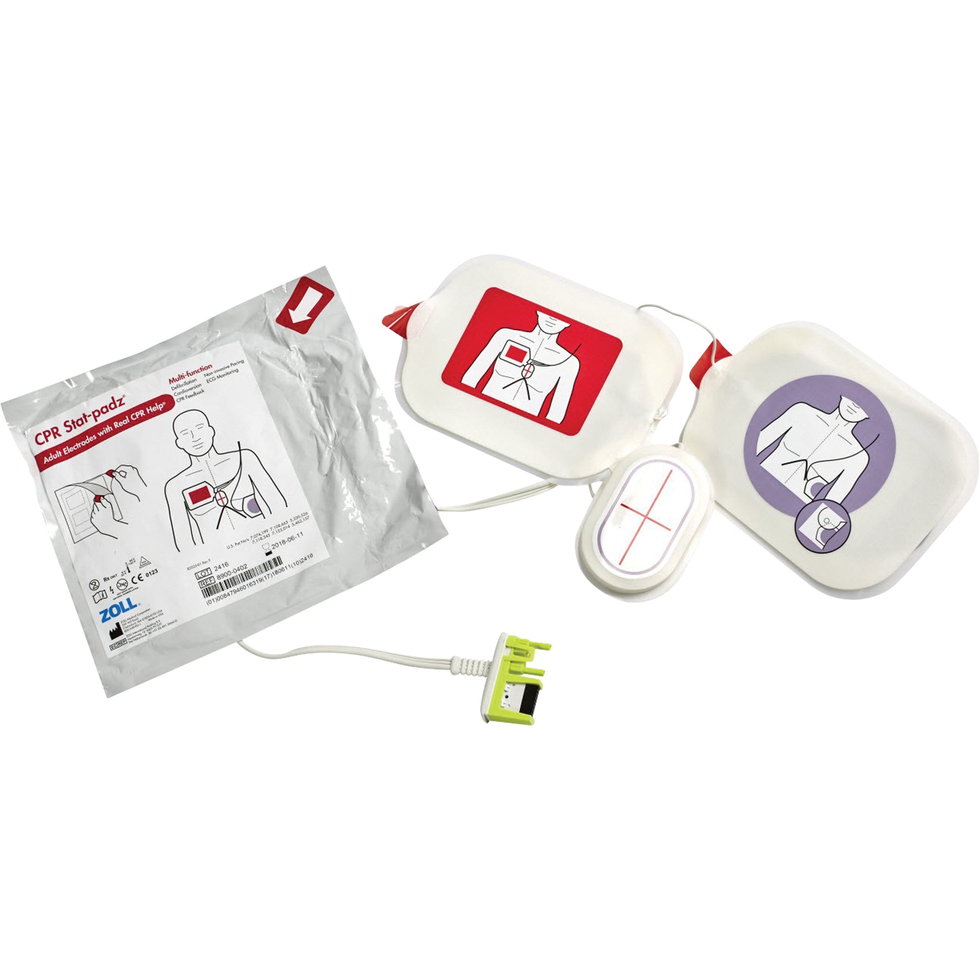 Zoll CPR Stat-Padz® HVP Multi-Function Electrodes, Zoll AED Plus® For, Class 2