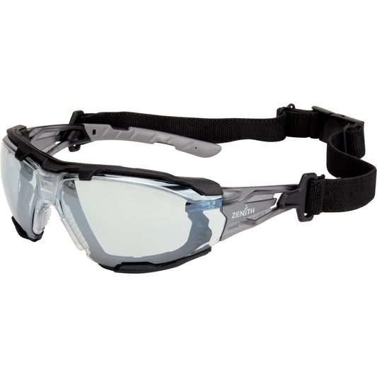 Zenith Safety Products Z2900 Series Safety Glasses with Foam Gasket, Indoor/Outdoor Mirror Lens, Anti-Scratch, ANSI Z87+/Meets/Exceeds CSA Z94.3