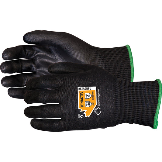 Superior Glove Works Ltd. Composite Filament Fibre Gloves, Size 9, 13 Gauge, Polyurethane Coated, TenActiv™ Shell, ANSI/ISEA 105 Level 4