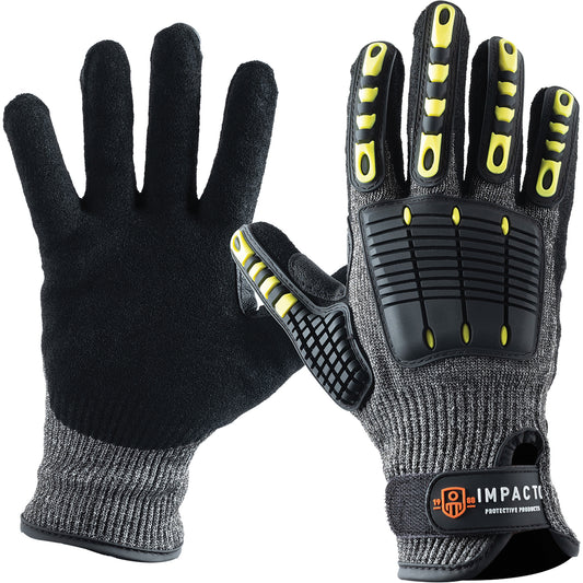 Impacto Back Tracker Blade Gloves, 10/X-Large, Nitrile Palm, Hook & Loop Cuff