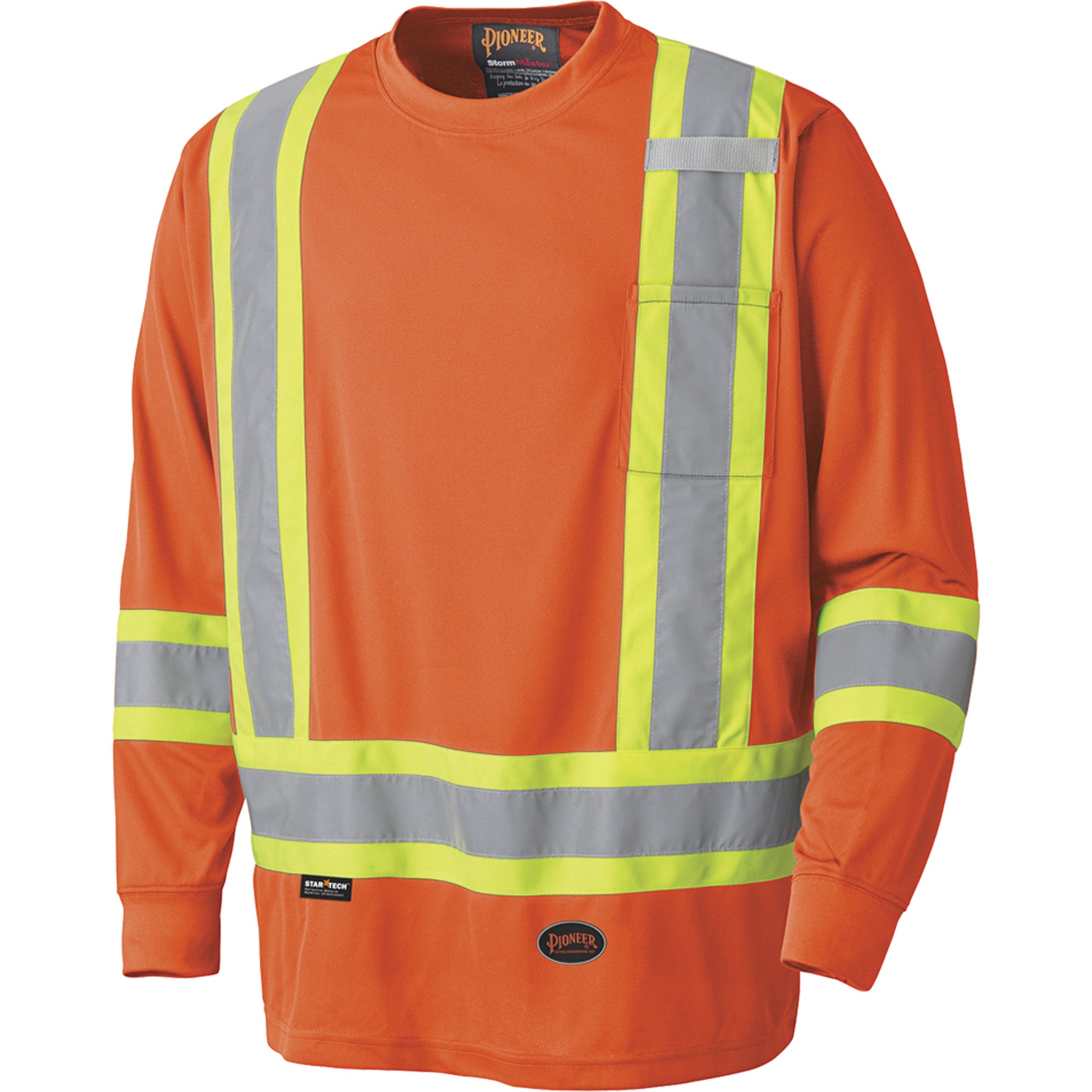 Pioneer 6995 High-Visibility Long Sleeved Shirt, Polyester, 5X-Large, High Visibility Orange