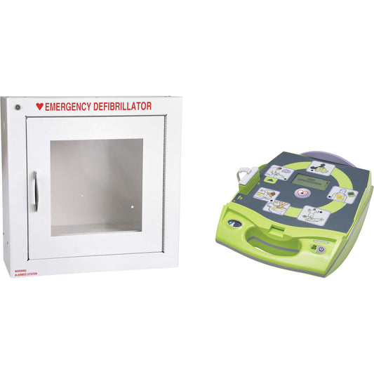 Zoll AED Plus® Defibrillator with Alarmed Flush Wall Cabinet, Automatic, English, Class 4