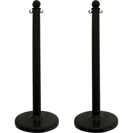 Mr. Chain Medium-Duty Stanchion, 40" High, Black