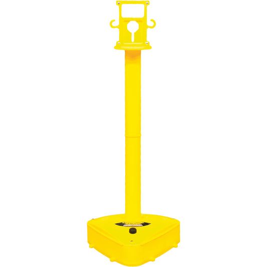 Mr. Chain X-Treme Duty Stanchion, 46.5" High, Yellow