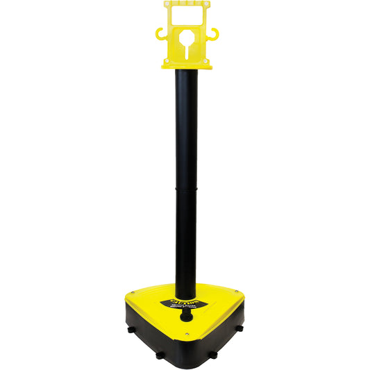 Mr. Chain X-Treme Duty Stanchion, 46.5" High, Black/Yellow