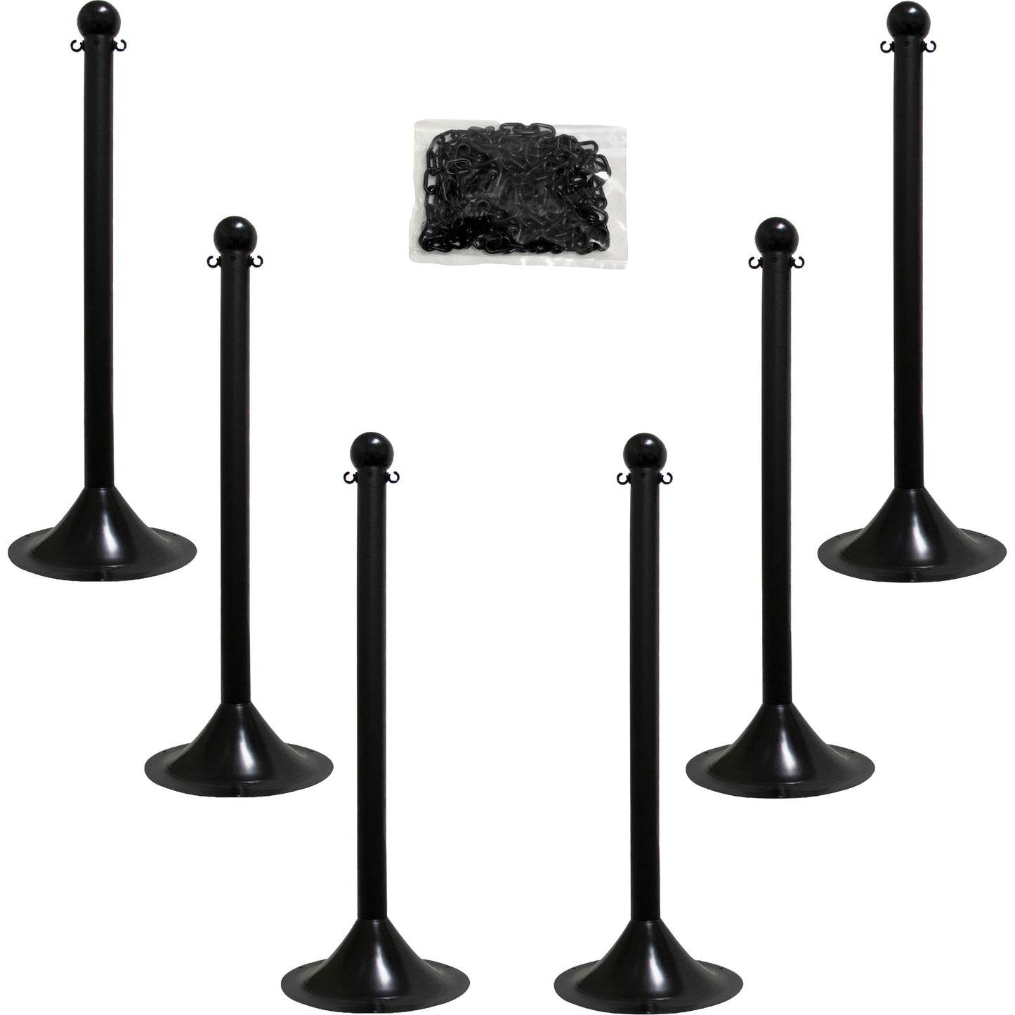 Mr. Chain Light-Duty Stanchion & Chain Kit, 41" High, Black