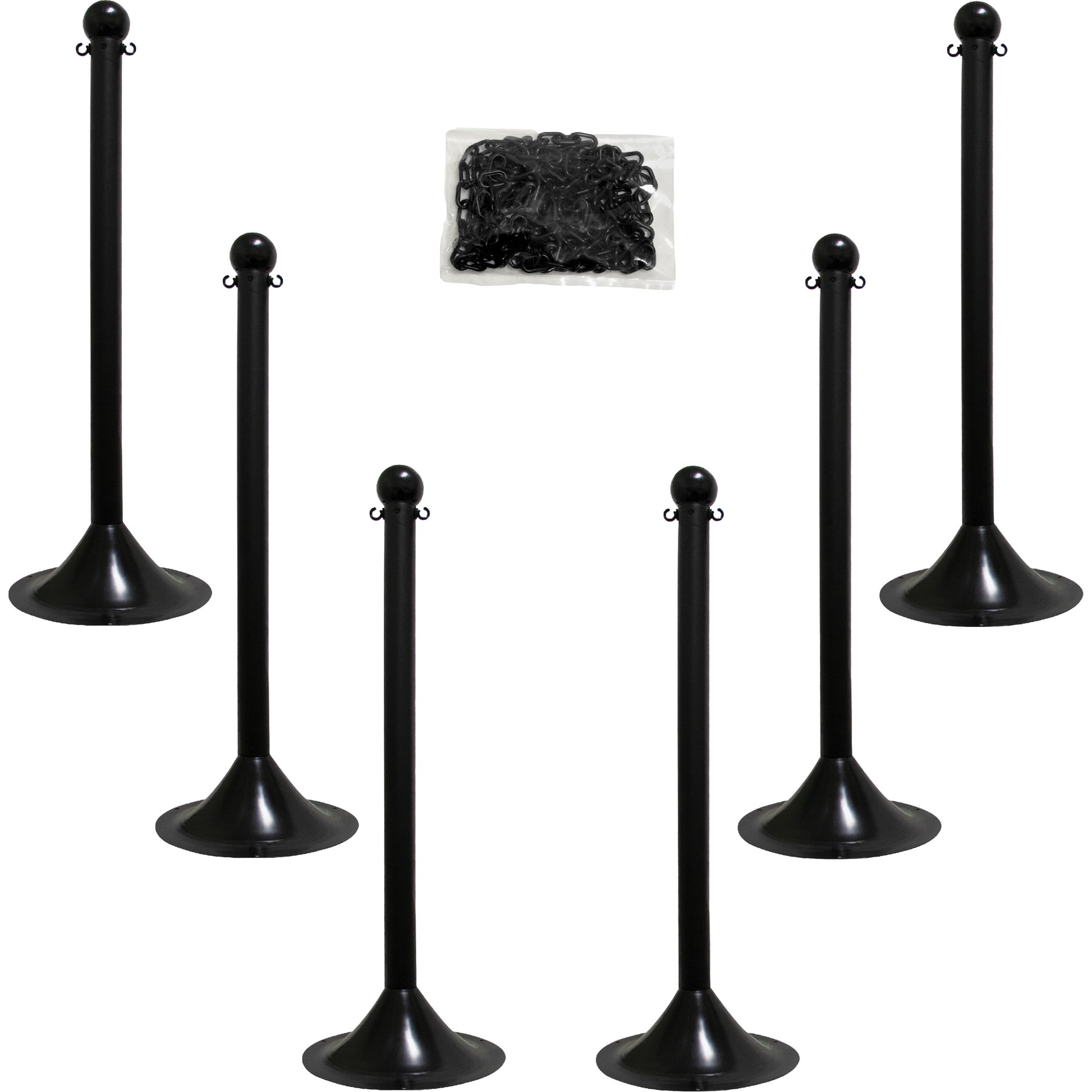 Mr. Chain Light-Duty Stanchion & Chain Kit, 41" High, Black