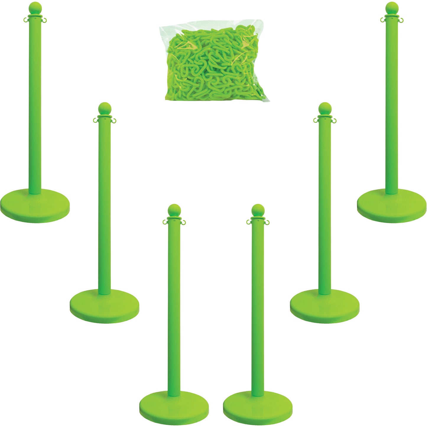 Mr. Chain Medium-Duty Stanchion & Chain Kit, 40" High, Green