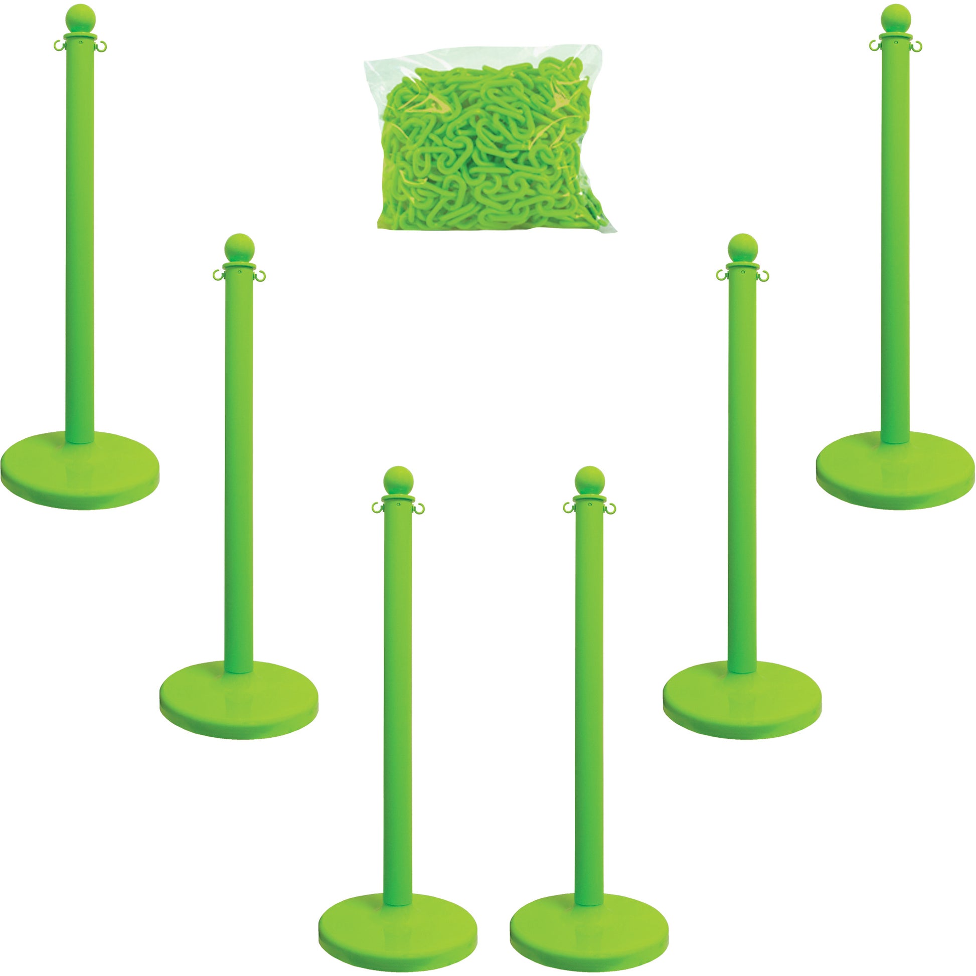 Mr. Chain Medium-Duty Stanchion & Chain Kit, 40" High, Green