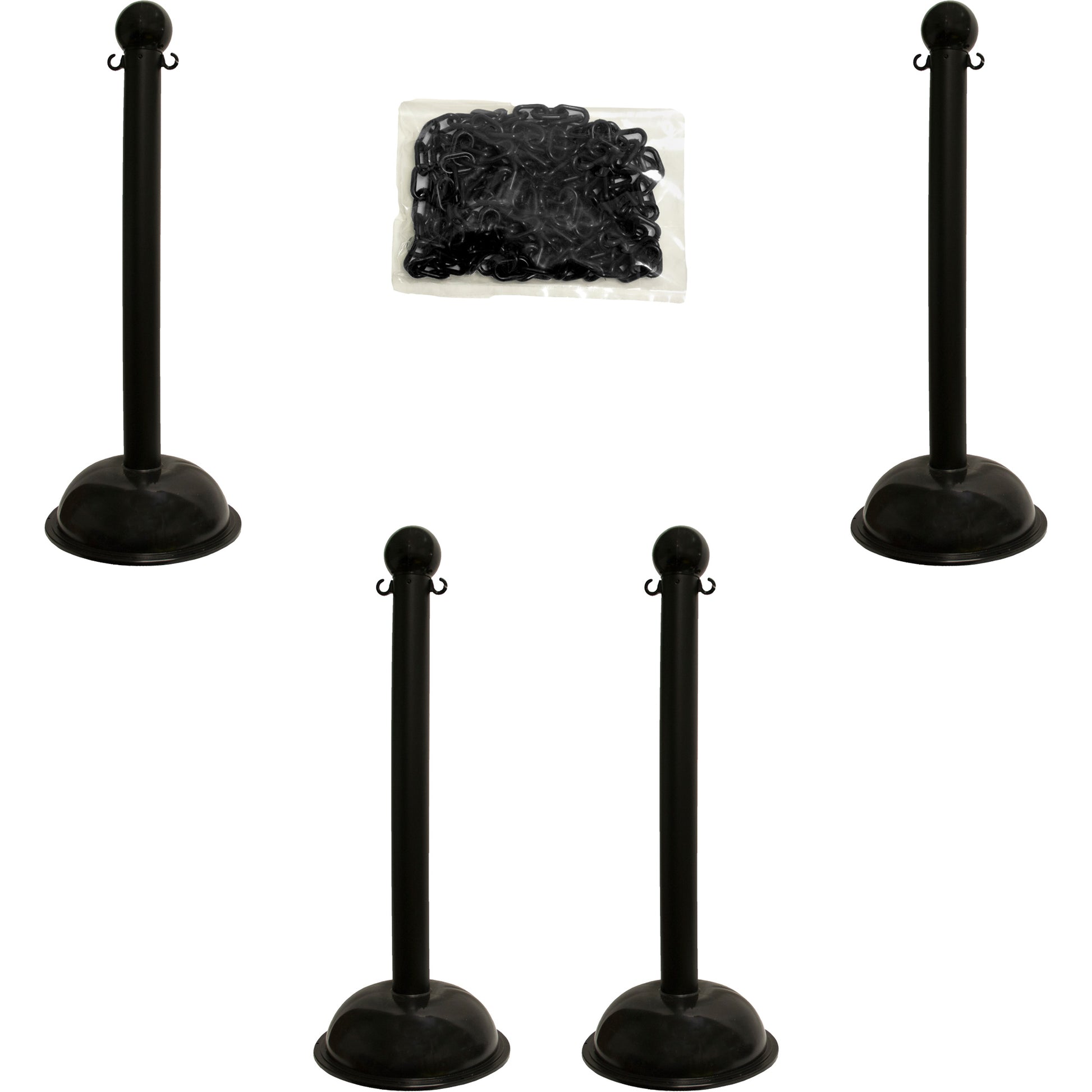 Mr. Chain Heavy-Duty Stanchion & Chain Kit, 41" High, Black