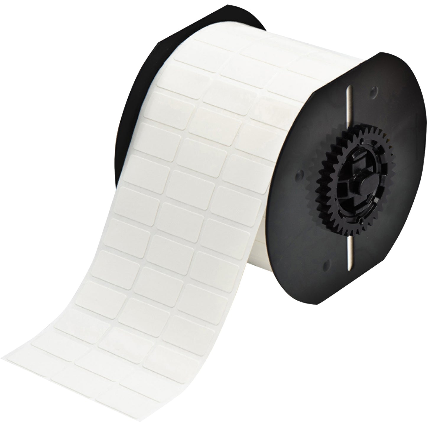 Brady B33 Series Repositionable Adhesive Labels, Vinyl, 1" L x 0.5" H, White