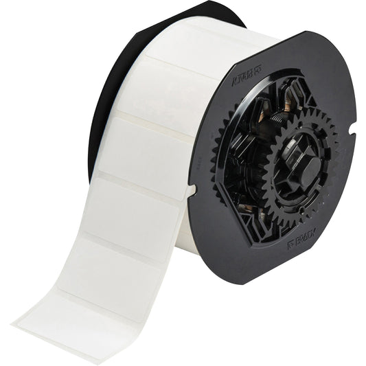 Brady B33 Series Printer Labels, Paper, 2" L x 1" H, White